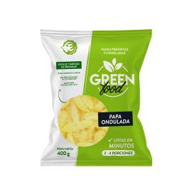 PAPA ONDULADA PREFRITA CONGELADA GREEN FOOD - BOLSA 400G