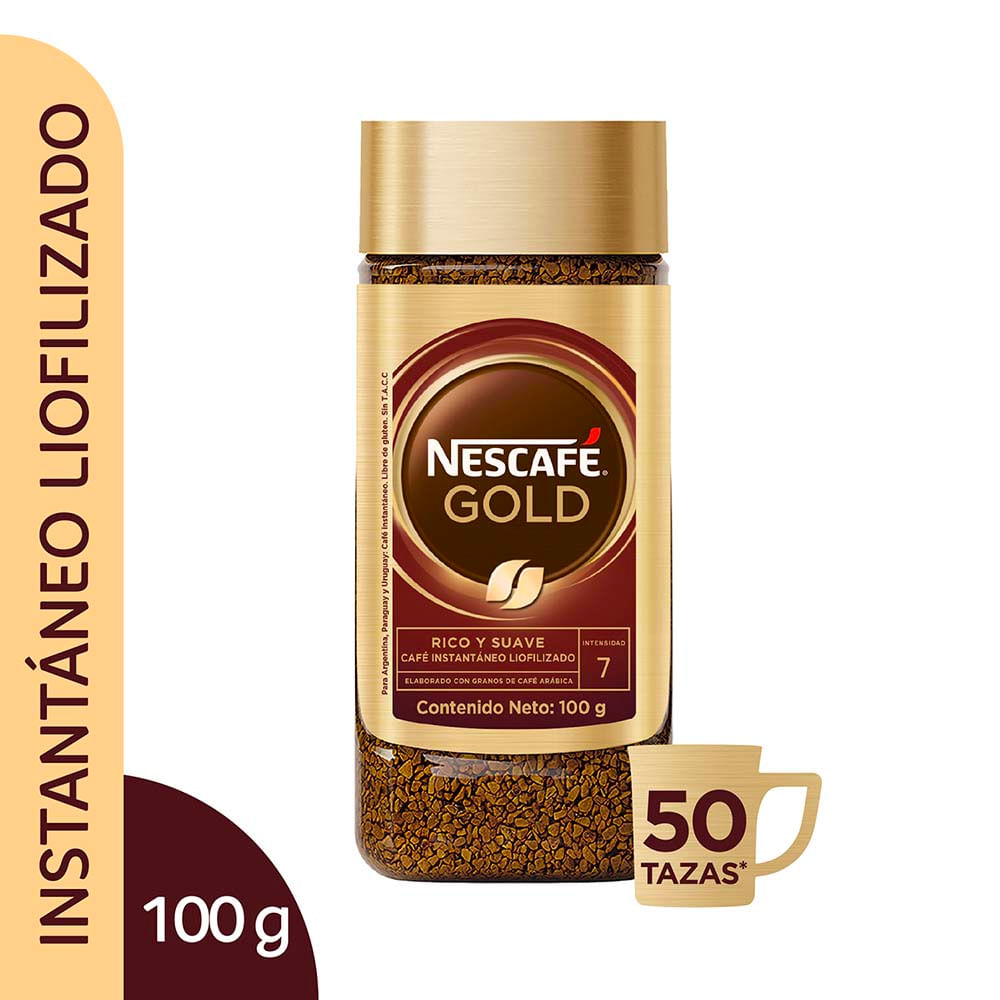 Café Instantáneo Gold Nescafé - Frasco 100g