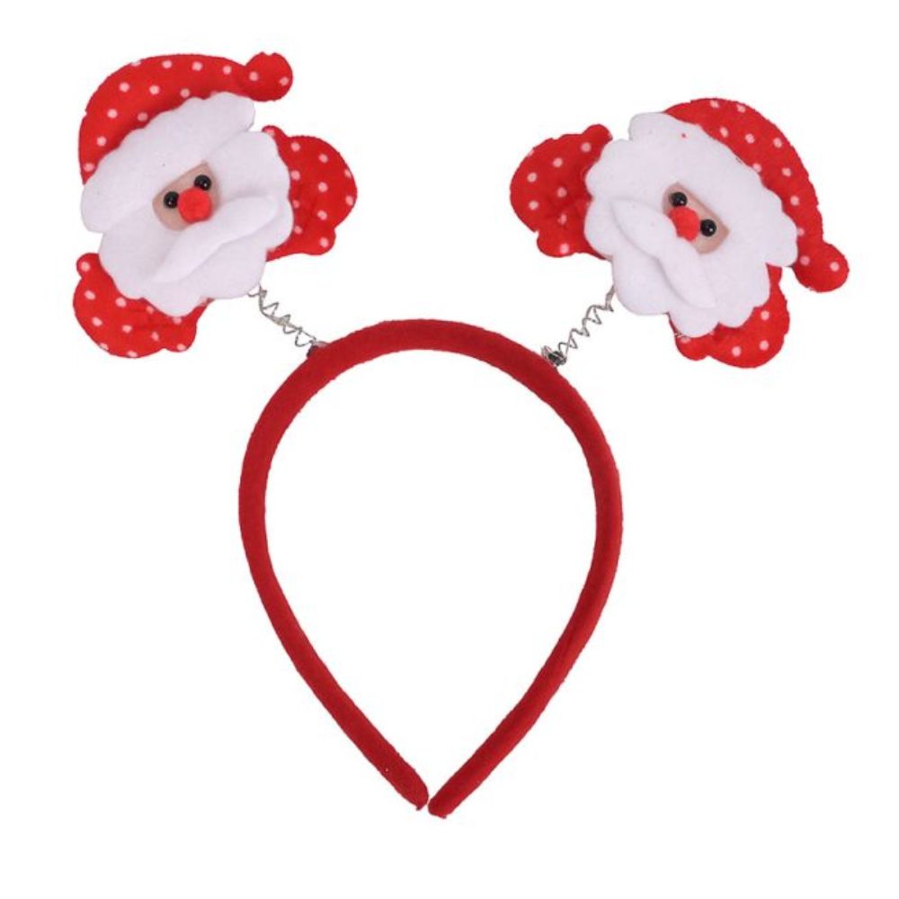 Vincha Navideña con Luz Diseño de Papá Noel - Unidad