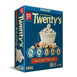 Barra de proteína Hazelnut Praline Twenty\'s - Caja 180 g