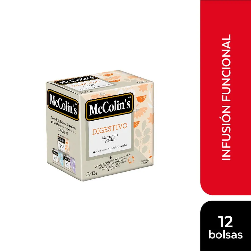 Infusión de Manzanilla y Boldo McColins Digestivo - Caja 12un
