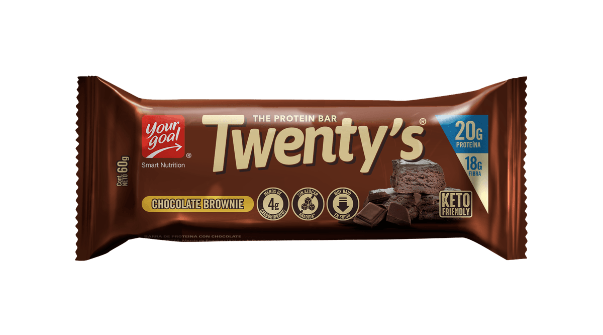 Barra de proteína Chocolate Brownie Twenty\'s - Barra 60 g