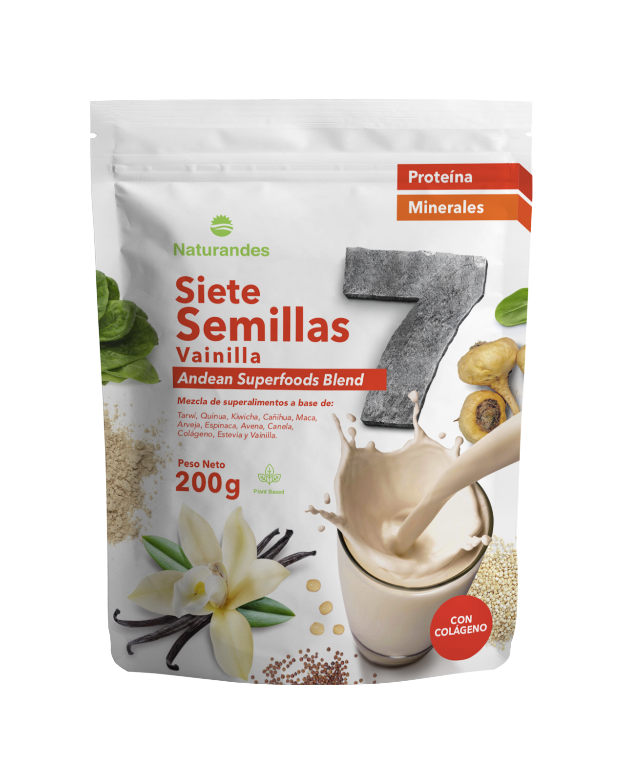 HARINA DE 7 SEMILLAS NATURANDES VAINILLA - DOYPACK 200G