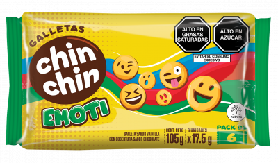 Galletas Chin Chin Emoti - Sixpack 17.5gr
