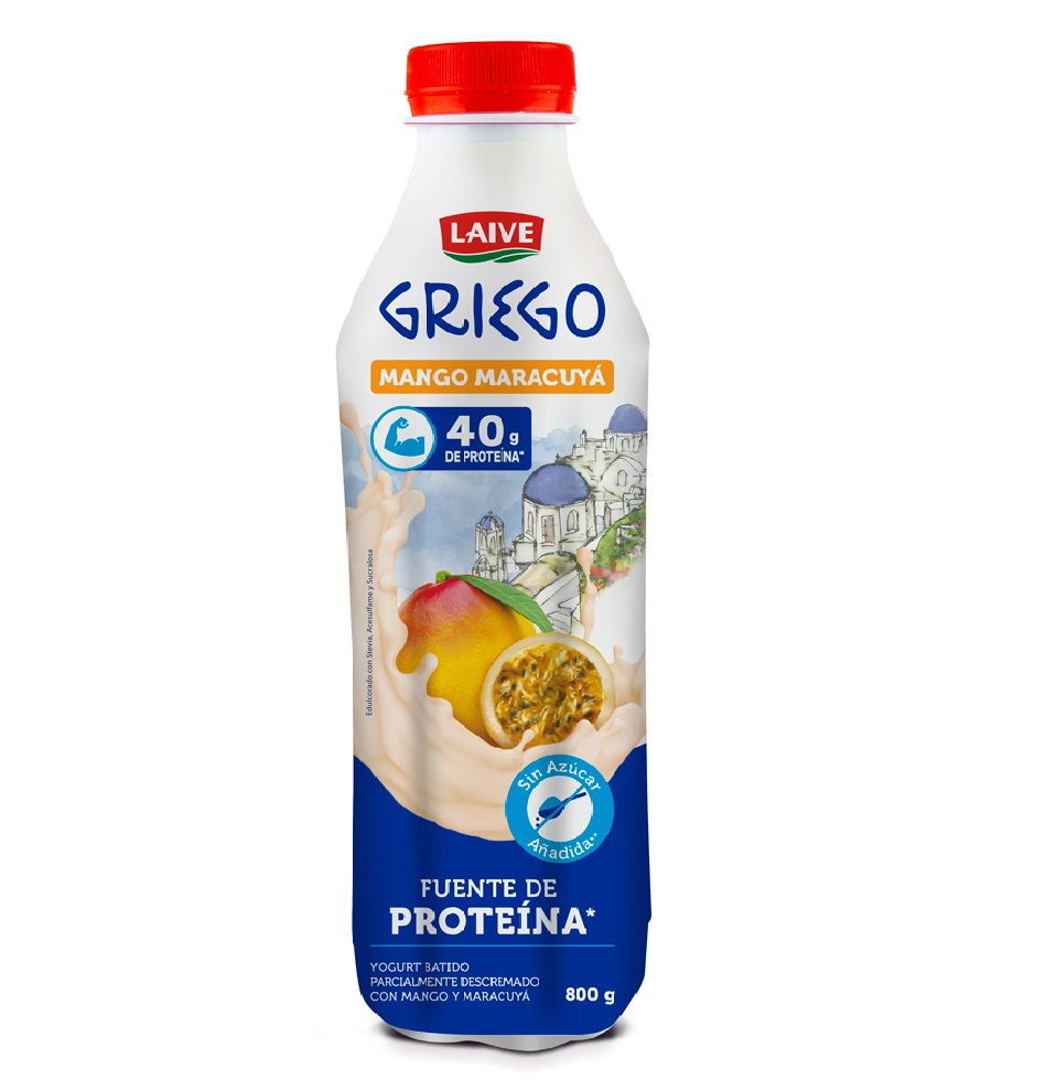 Yogurt Griego Mango Maracuya Laive - Botella 800 g
