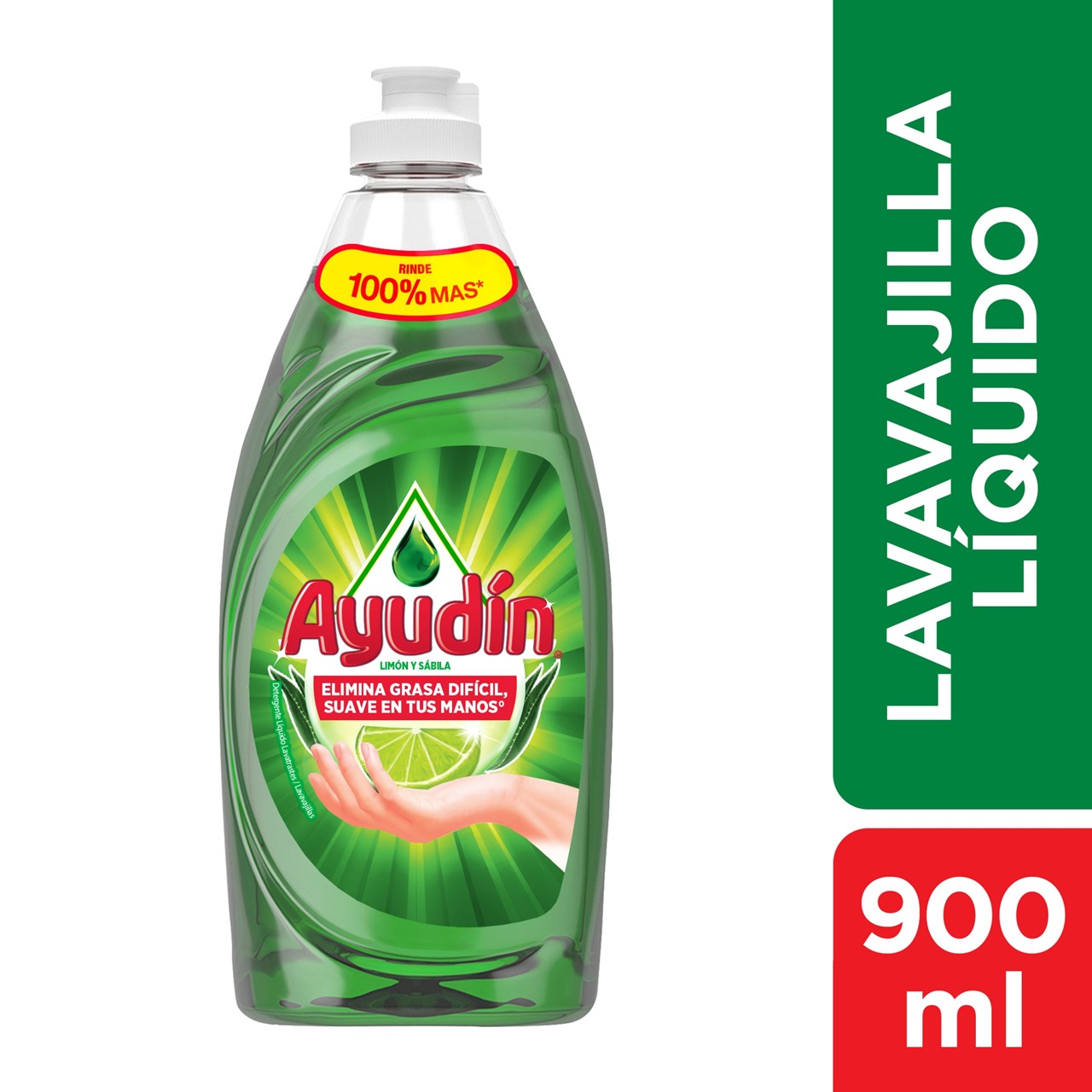 Lavavajilla Liquido Limón Y Sábila Ayudin - Envase 900ml
